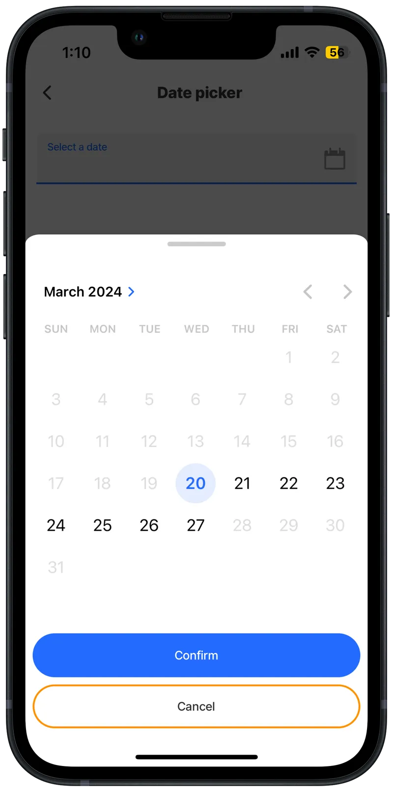 Date range with minimum & maximum