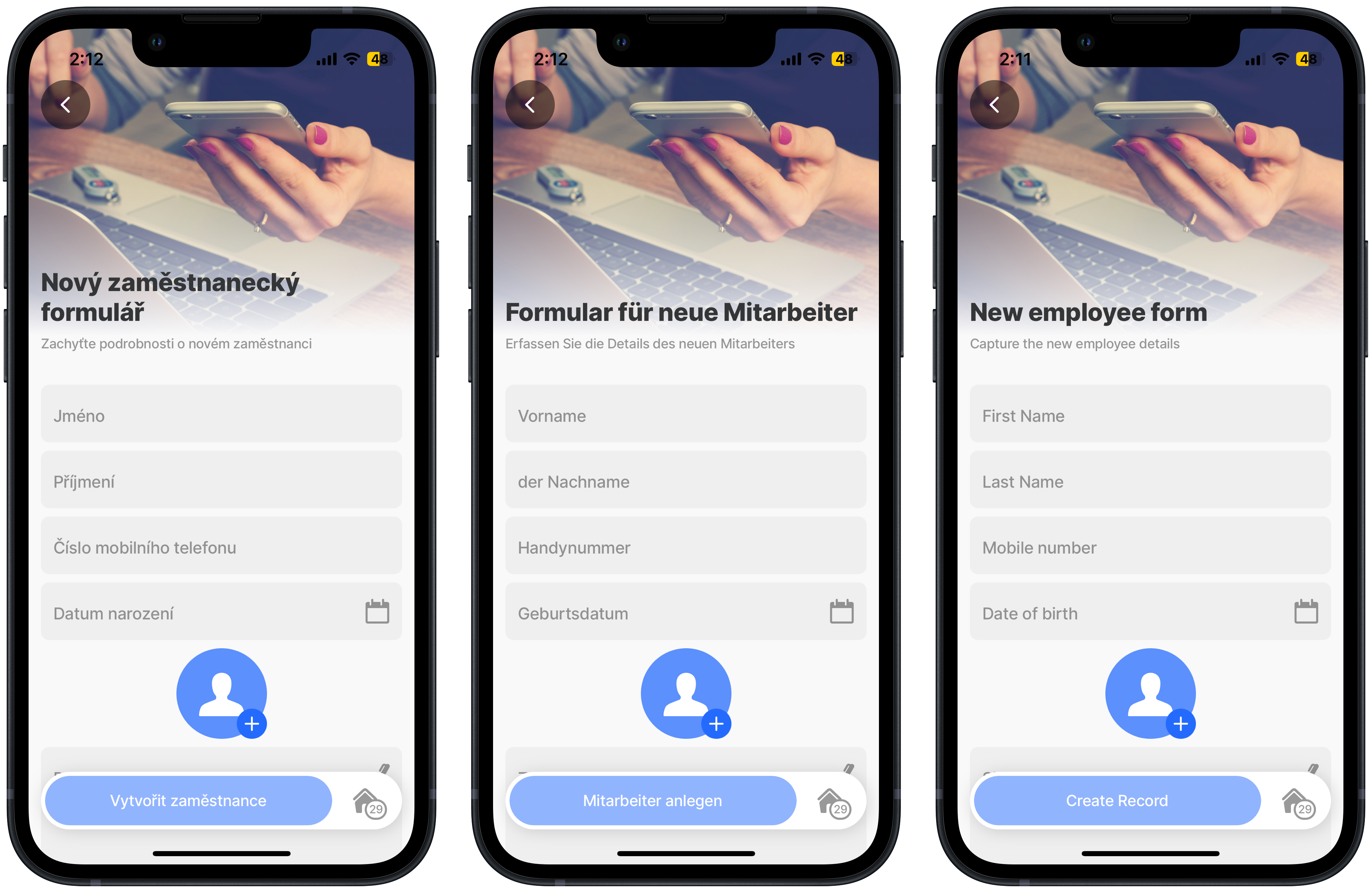 Chez, German, English